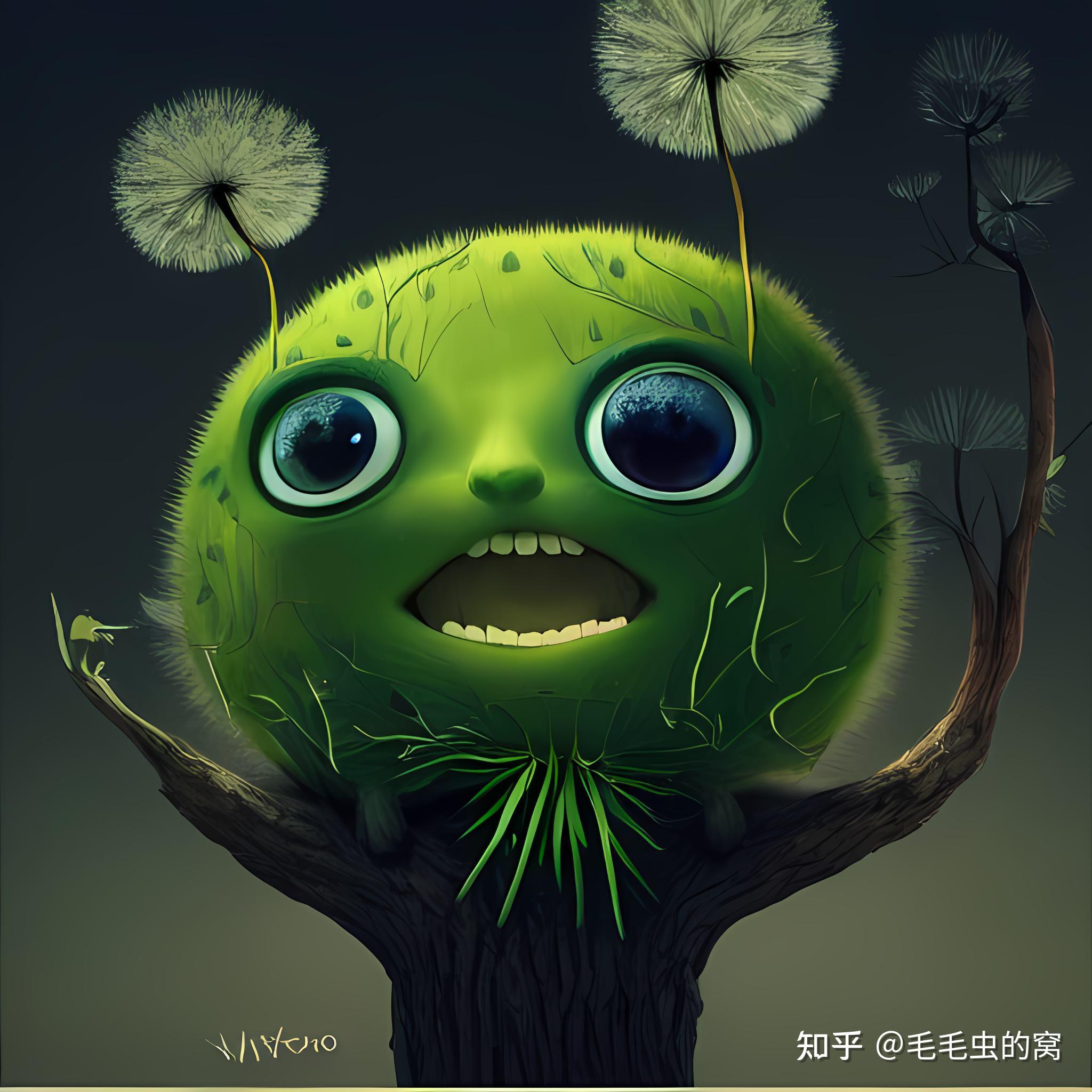 ai插画 | 绿色森林精灵,ai加ae,动起来的ai画像