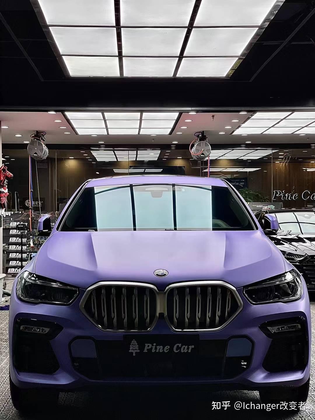 ichanger改色膜icr改变者宝马x6改色贴膜陶瓷冰川蓝