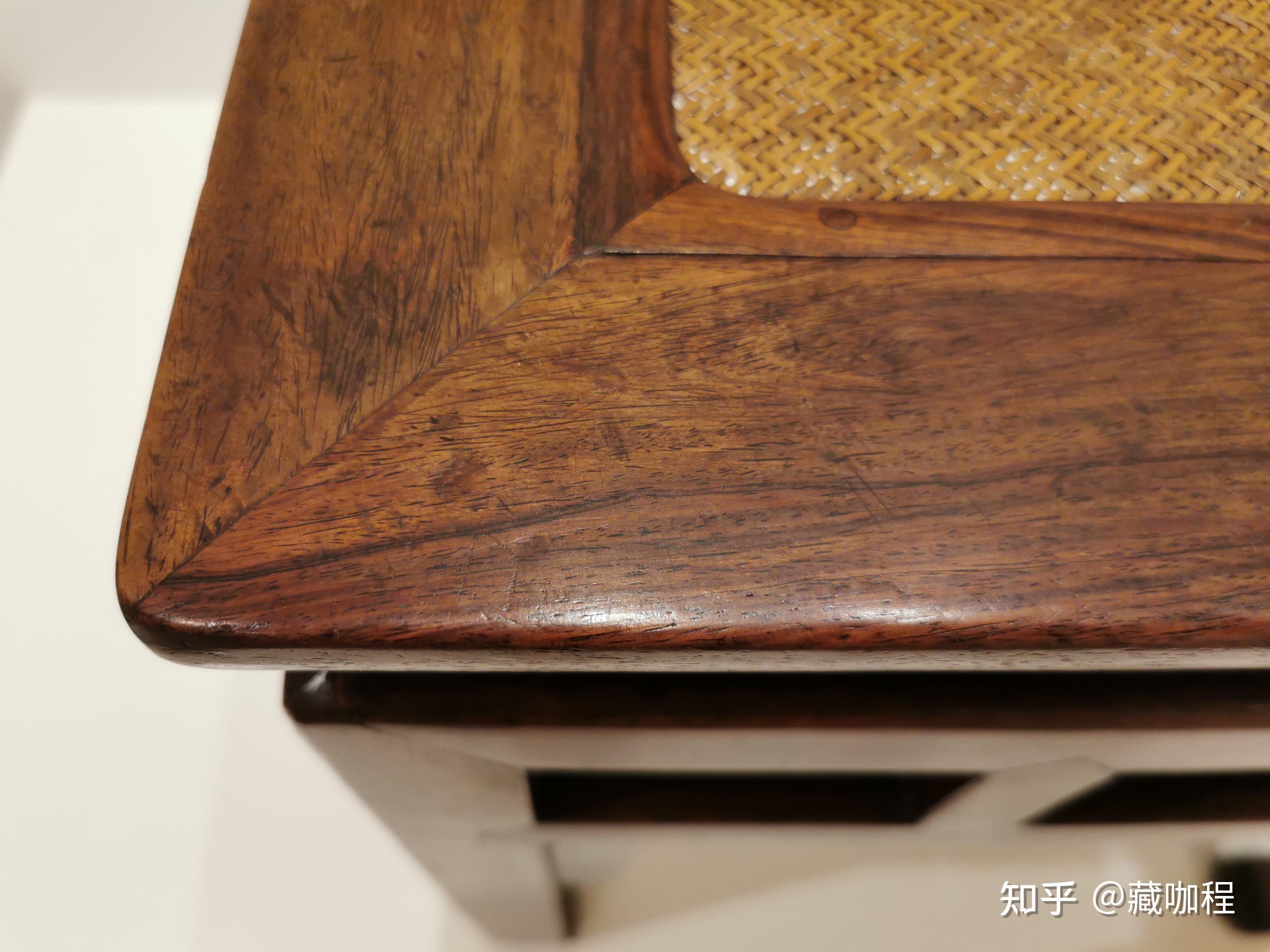 纹理棕眼莹光全对清方凳是大概率黄花梨
