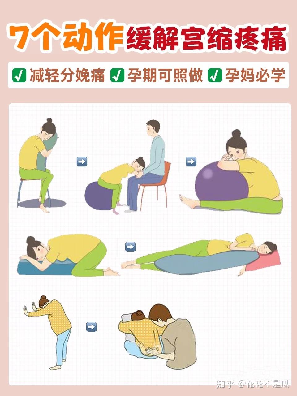 7个动作缓解宫缩疼痛,超快分娩,孕妈必看 - 知乎