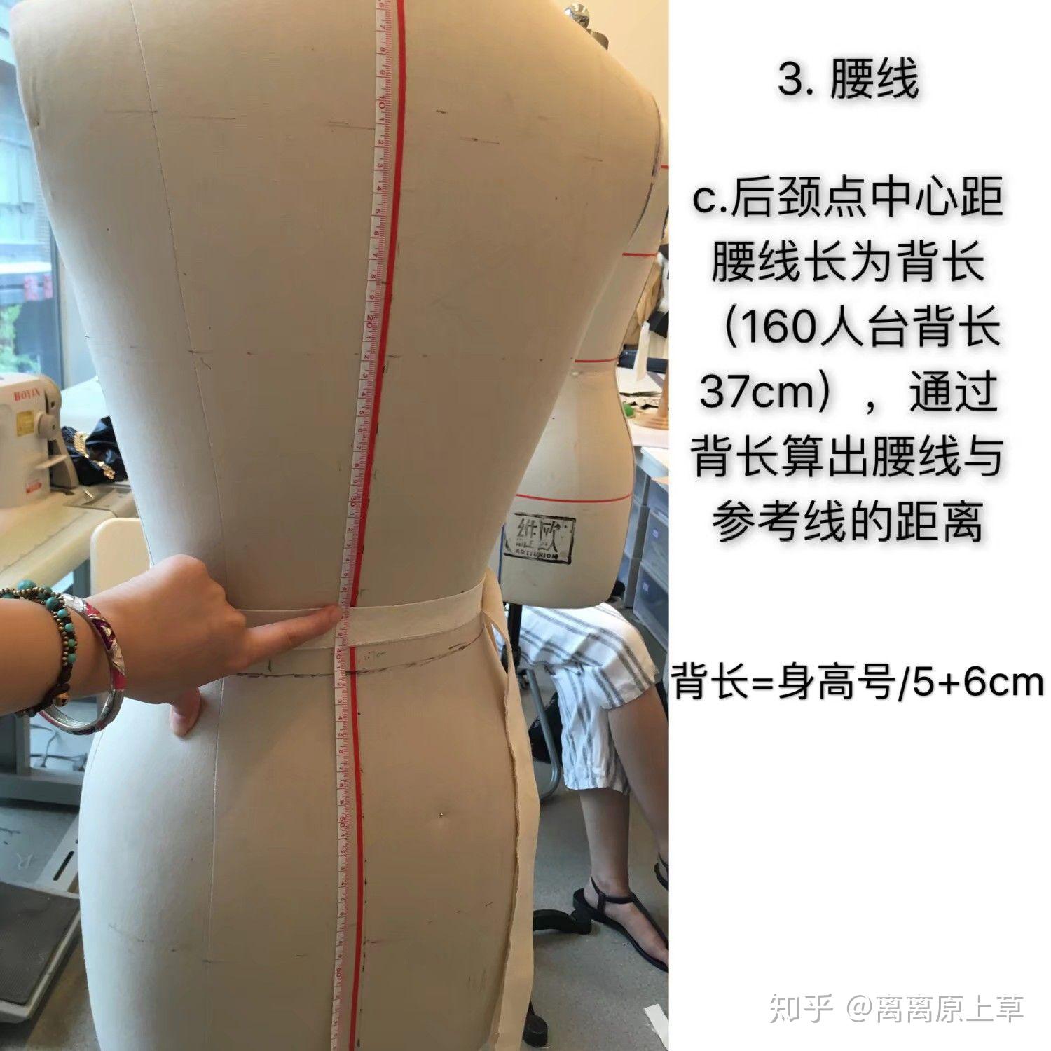 立体剪裁人台标记线简易图示