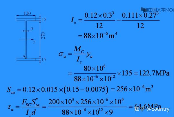 註記:主平面傾角的計算公式與主慣性矩的計算公式相同 二,例題:凸過