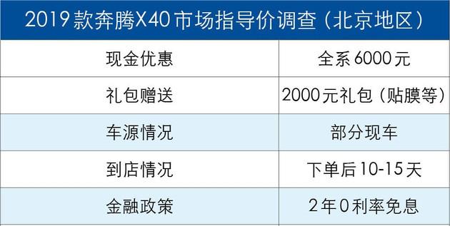 小保养仅需400元全系优惠超6000元奔腾x40保养手册