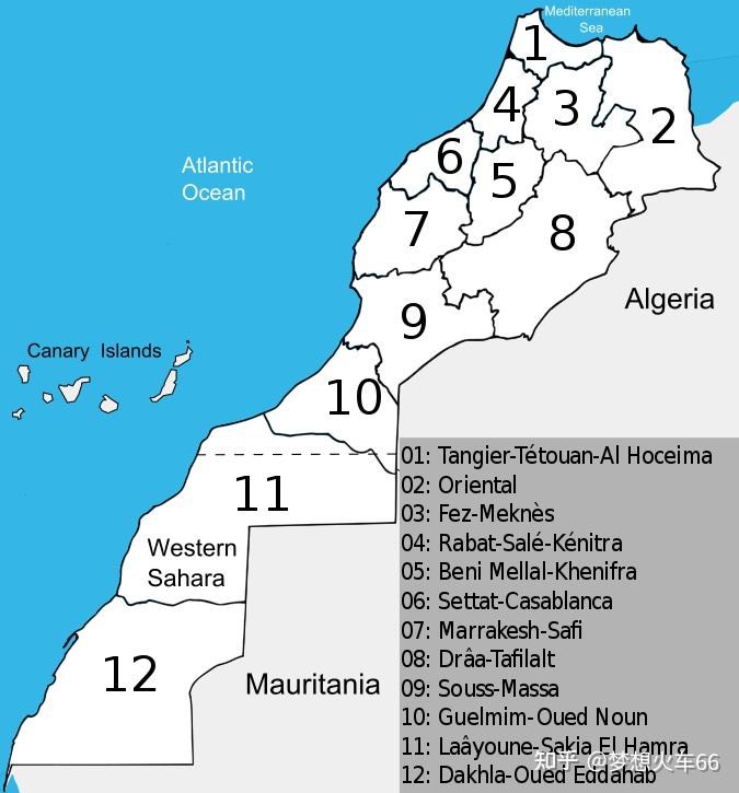 摩洛哥地图 行政区划图片