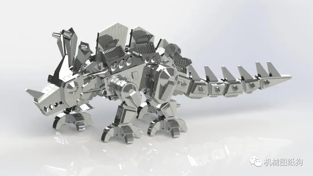 生活艺术dinosaurrock机甲恐龙模型3d图纸solidworks设计