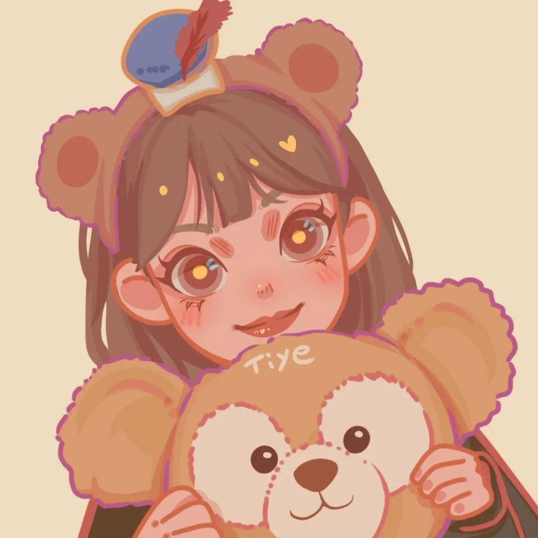 104个手绘大眼萌女生头像
