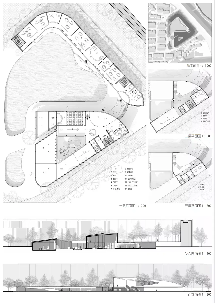 东南大学建筑系本科2018级课程设计展丨西家大塘社区美术馆设计