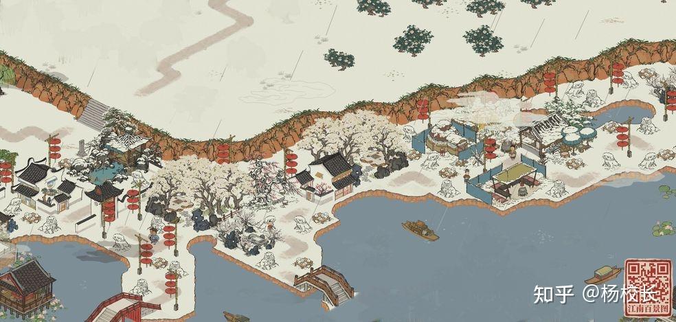 江南百景图新出的雪狮子冬季布局