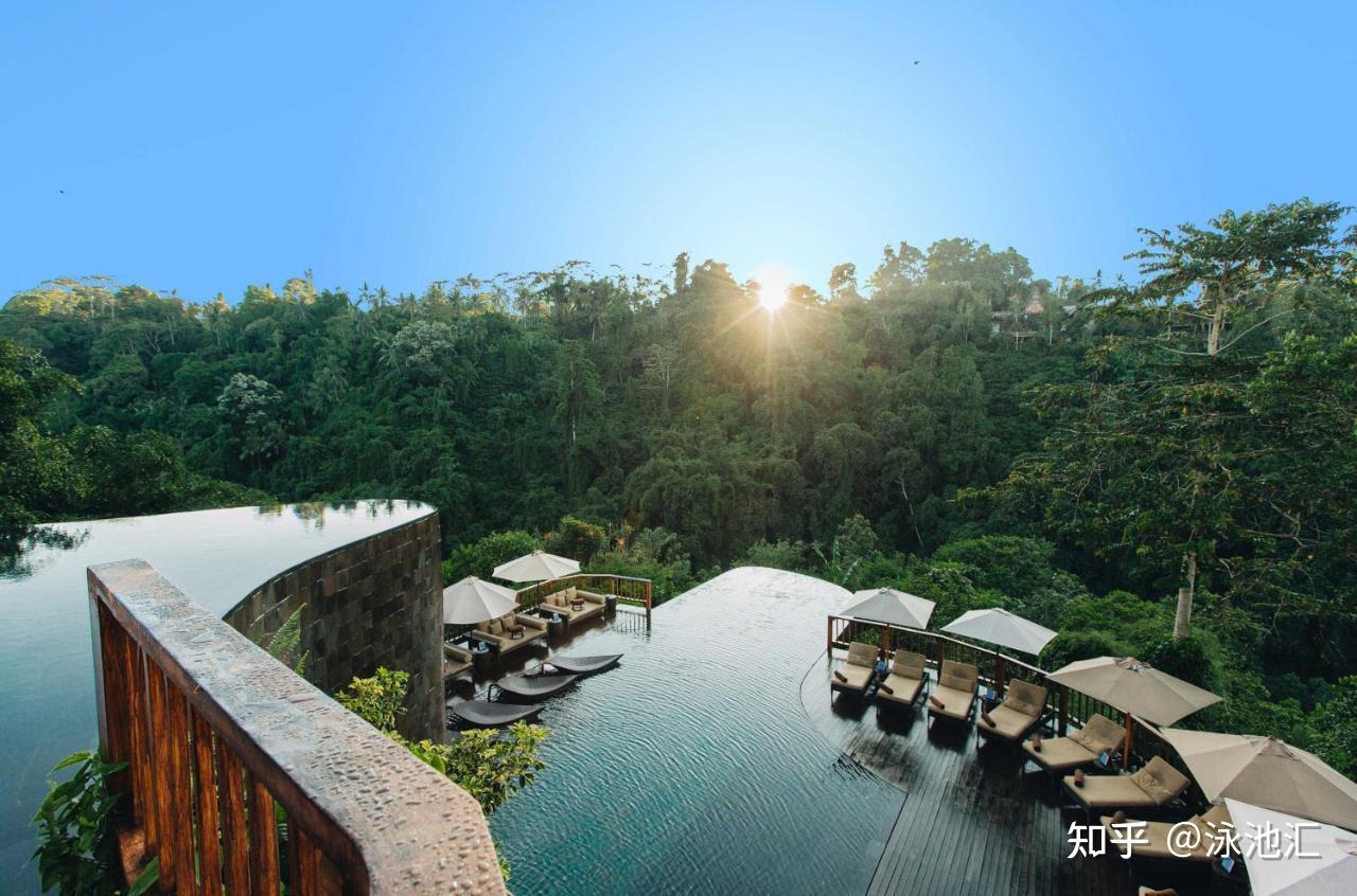 森林中的双层无边际泳池美绝了