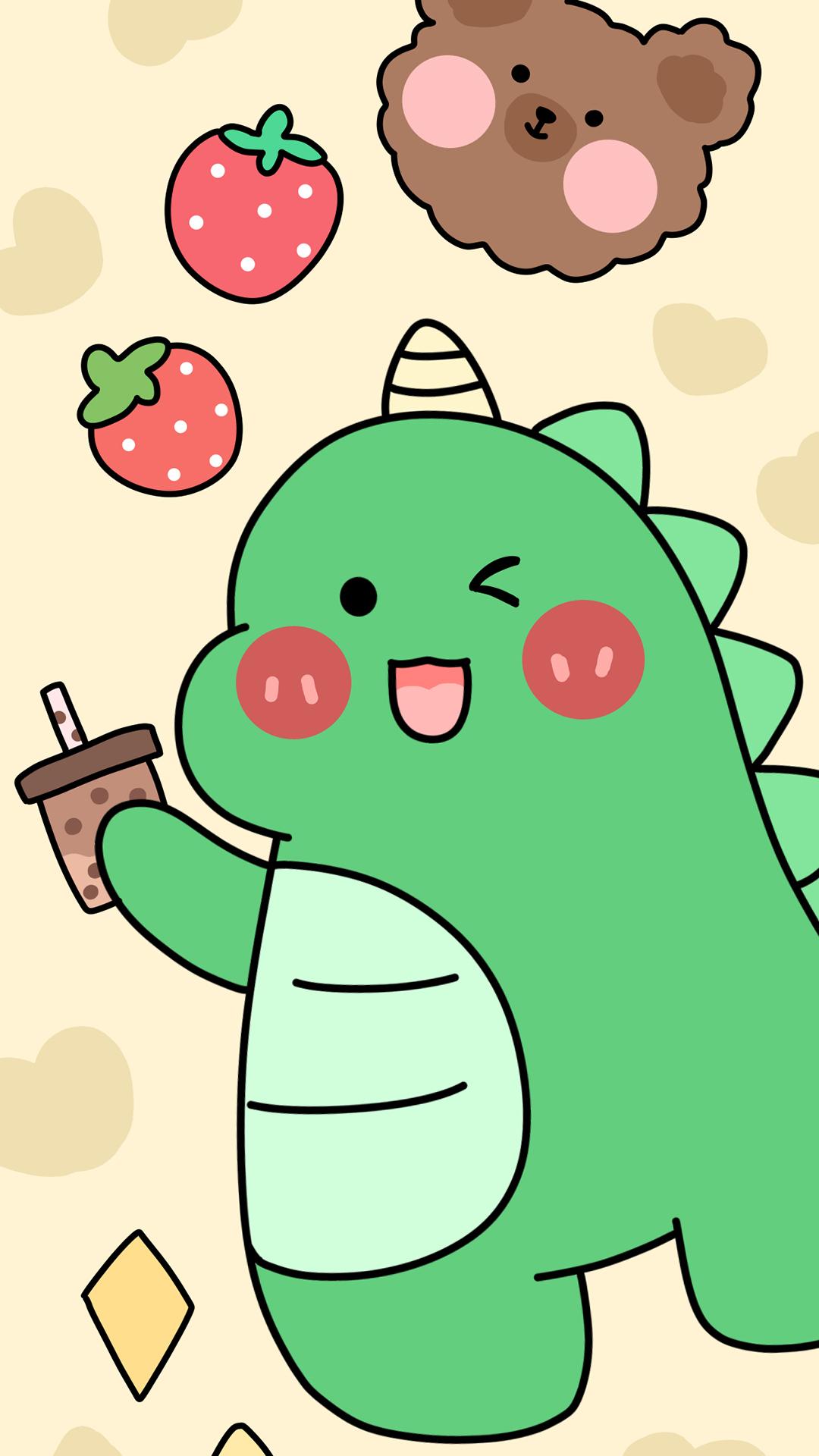 有没有卡通小恐龙的壁纸或头像