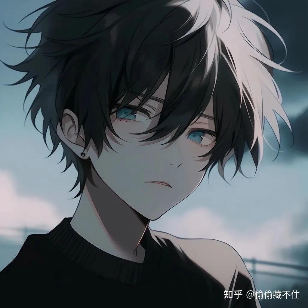 动漫男头酷帅黑白王者野王头像