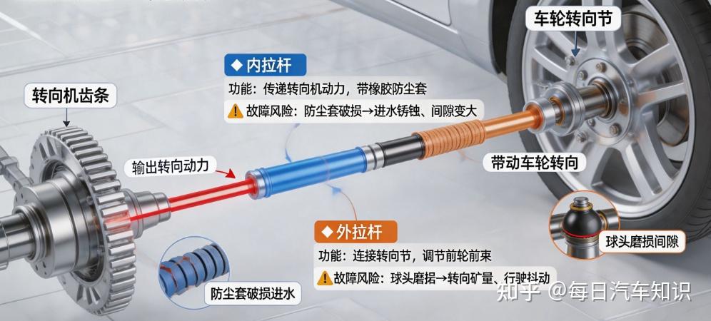 别等转向失灵才后悔!转向拉杆全科普