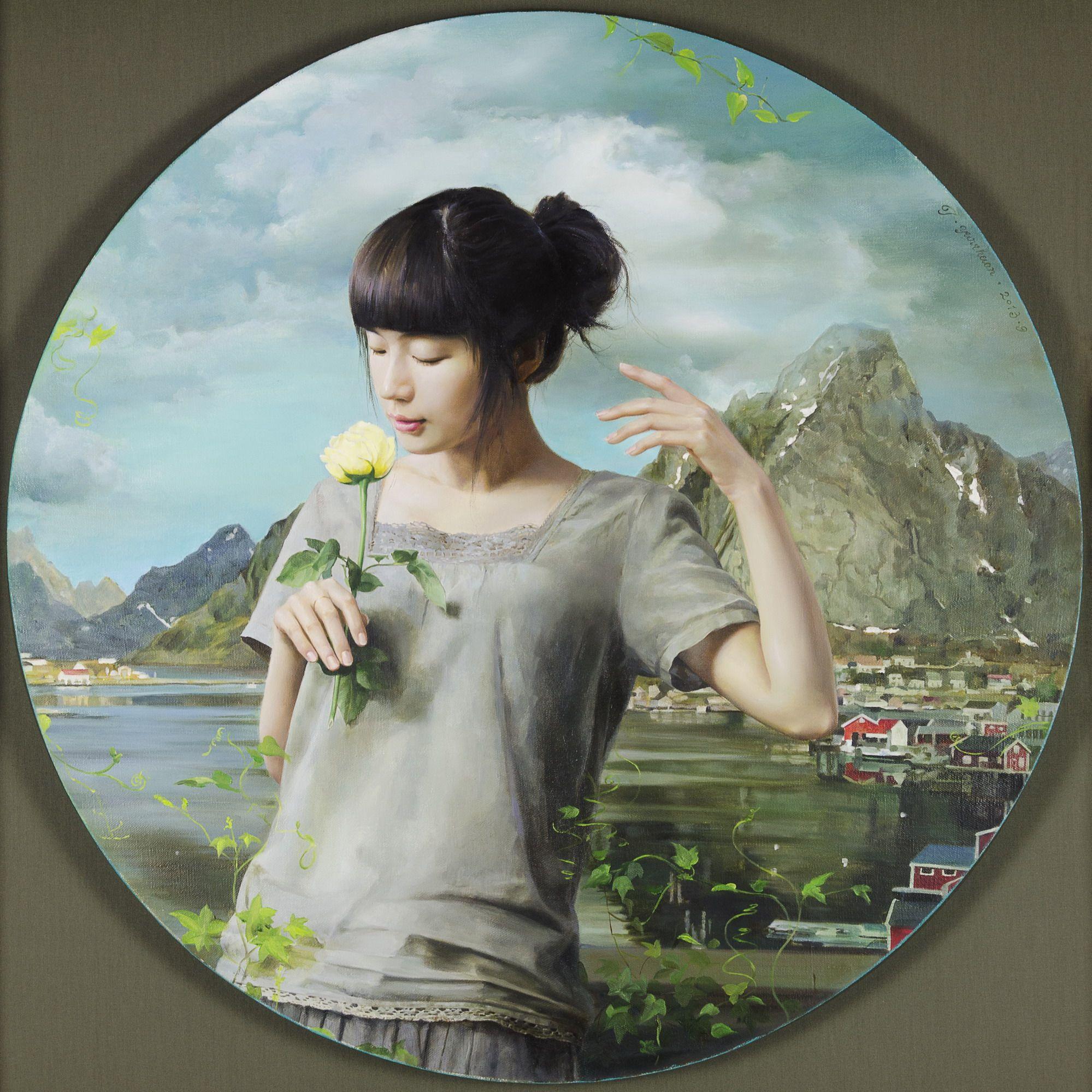 八零后艺术家谭云川人体油画中的少女唯美而写实