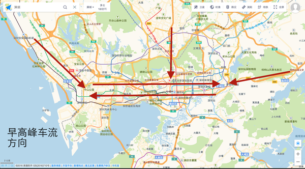 城市沿着河谷地带建设,典型是【 深圳】