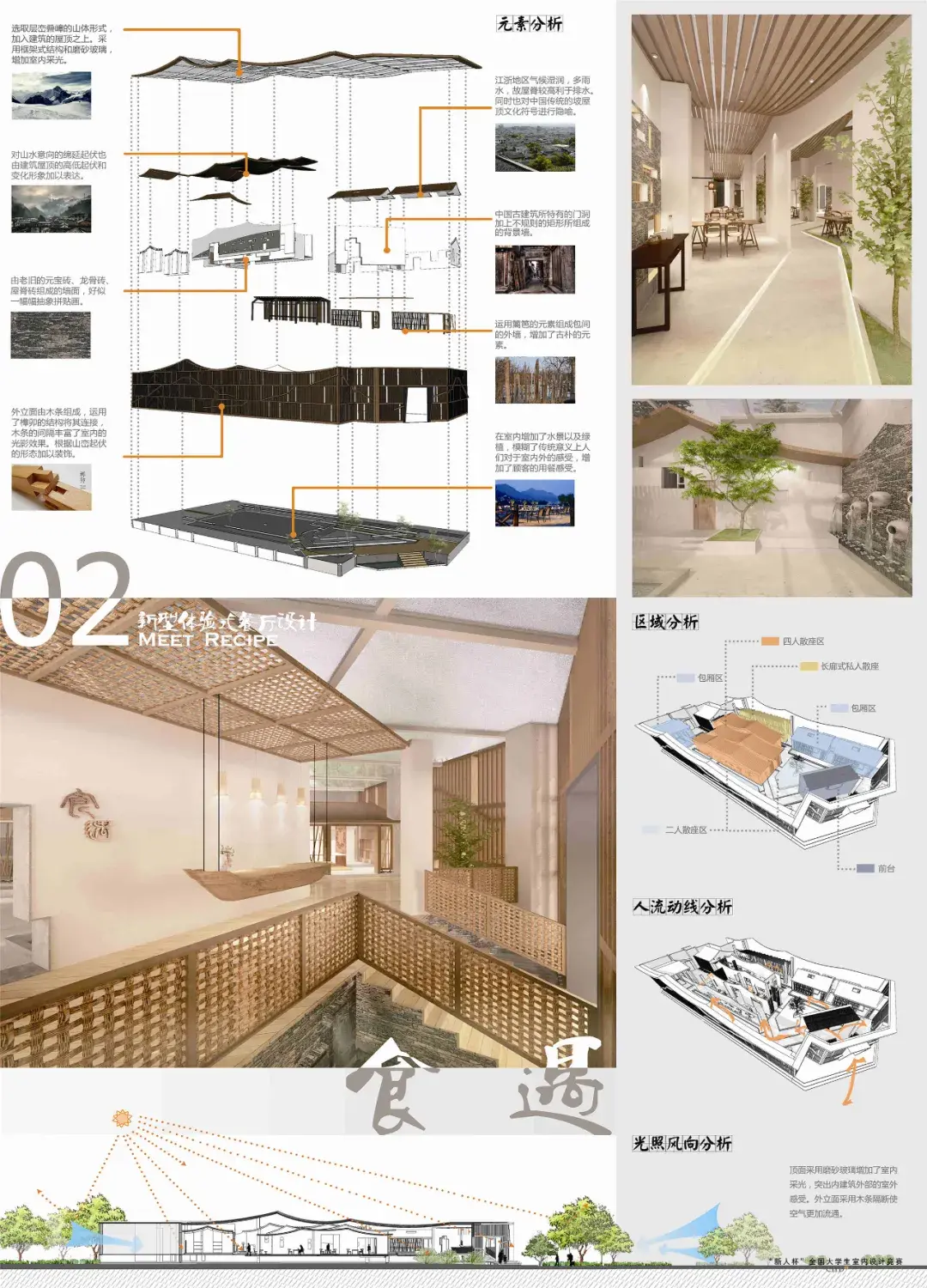 “新人杯”全国大学生室内设计竞赛餐饮空间设计获奖作品（上） - 知乎