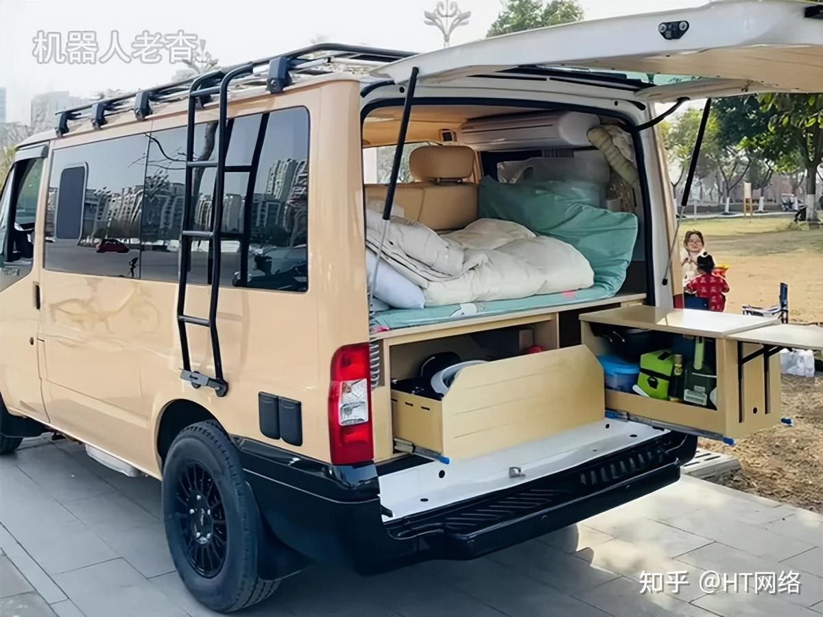 短轴低顶小旅行车,江铃福特全顺改装露营车,新世代全顺床车设计