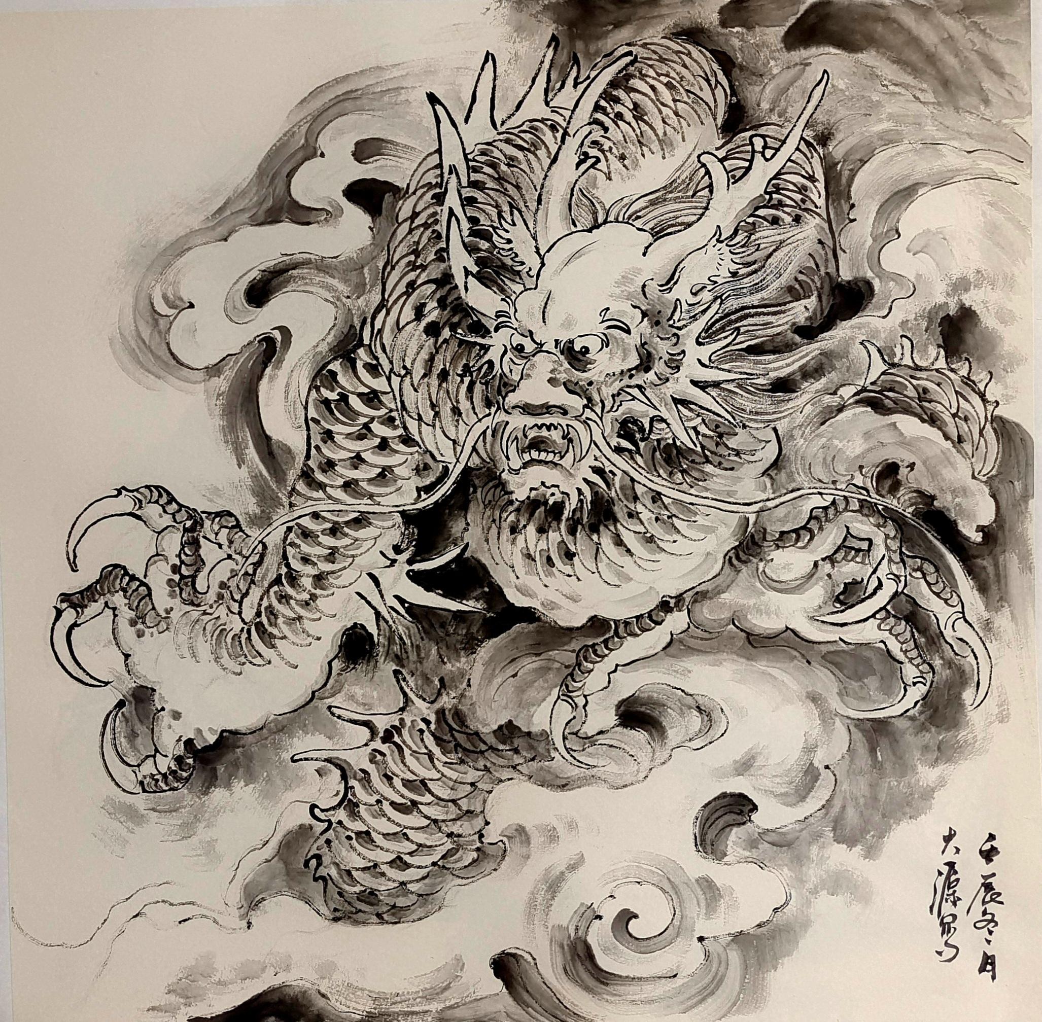 画家刘大源–当代画龙巨匠得97岁大德活佛格勒玛跟星