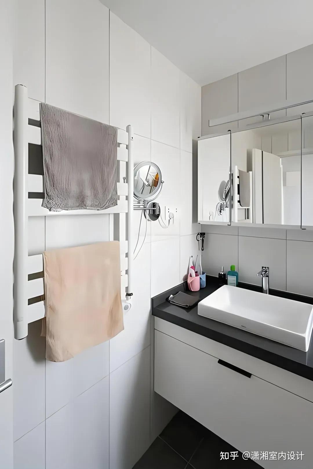 卫生间里的毛巾架装在这7个位置好看又实用满足你的小贪心