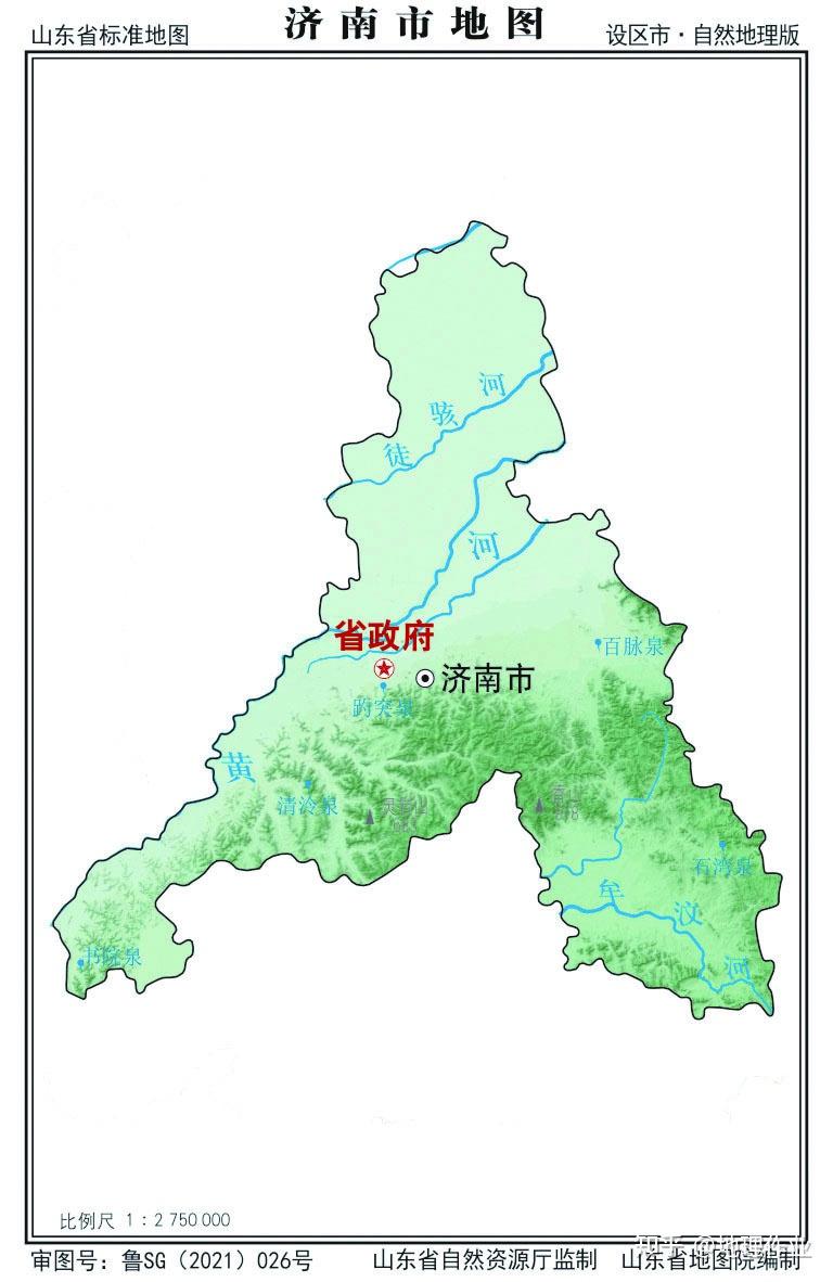 济南市地图，政区版，交通版，地形版，水系版 - 知乎