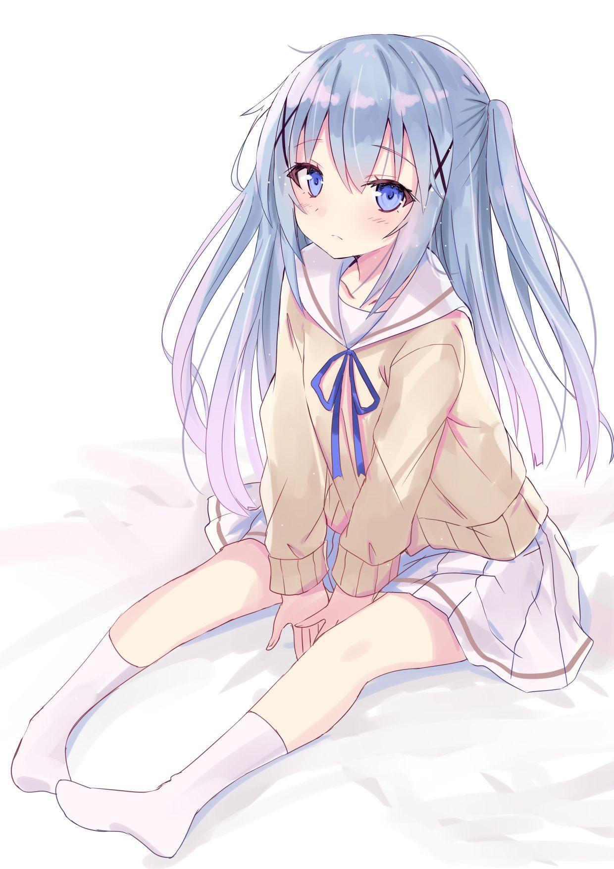 有没有纯色背景底部动漫人物的壁纸