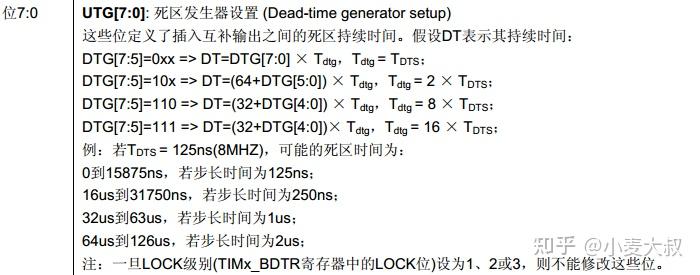 stm32的tim高級定時器支持互補pwm波形發生,同時它支持插入死區時間和