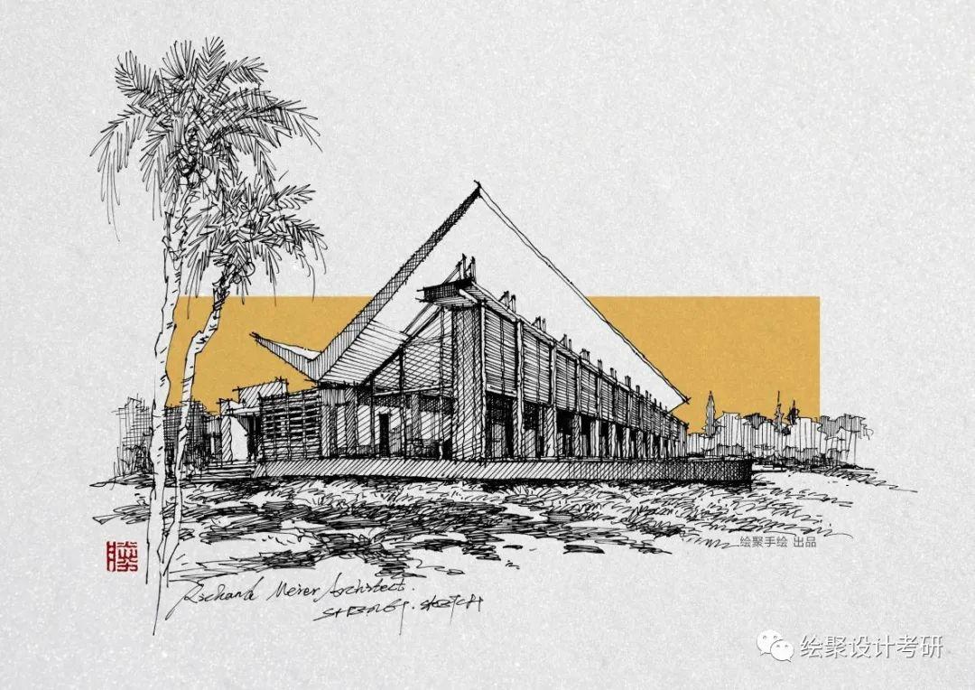 致敬经典|建筑手绘草图—理查德·迈耶 - 知乎