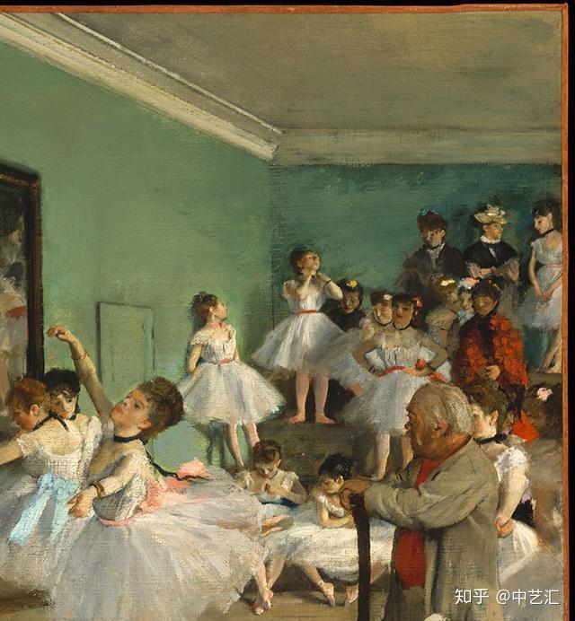 中艺汇赏名画:他的笔下有最美的芭蕾舞者-德加《舞蹈教室》