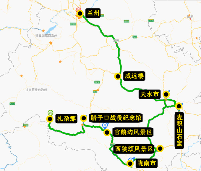 只计划完成路线的精华部分,则结束扎尕那的游览后便可返回兰州;而若是