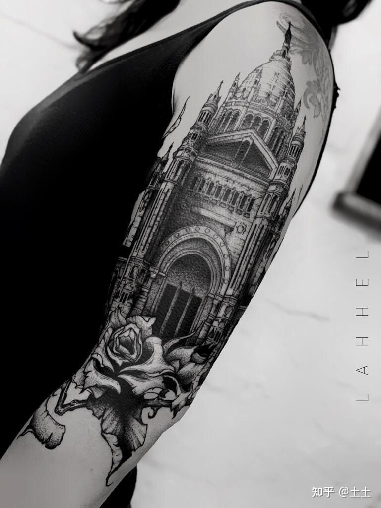 哥特美学宗教建筑纹身