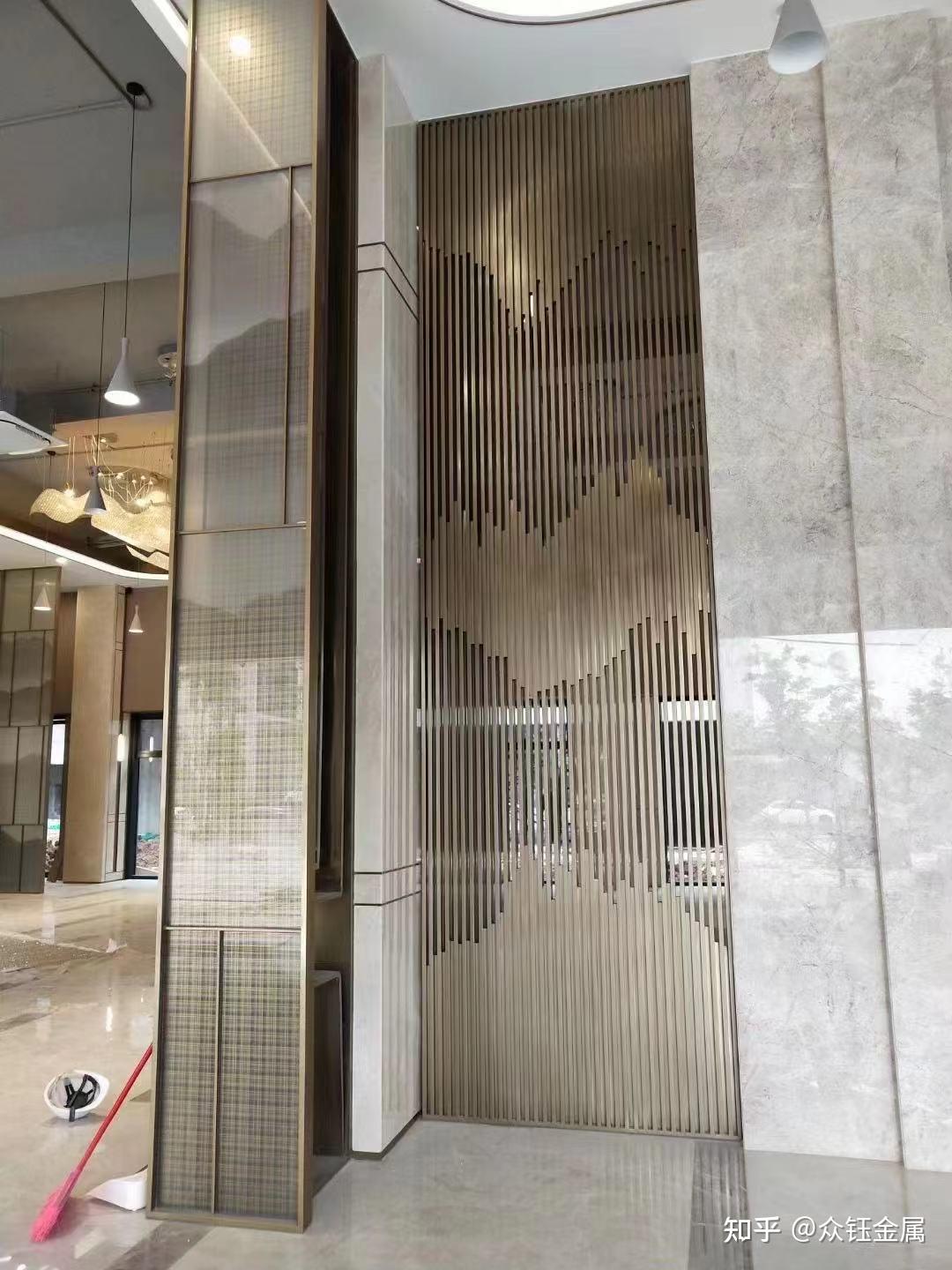 售楼处不锈钢屏风领略别样的刚性之美