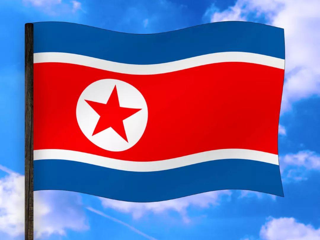朝鲜国旗人民共和国图片