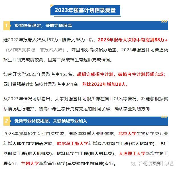 2023强基计划招录形势分析出炉!快抓住降分机遇 - 知乎