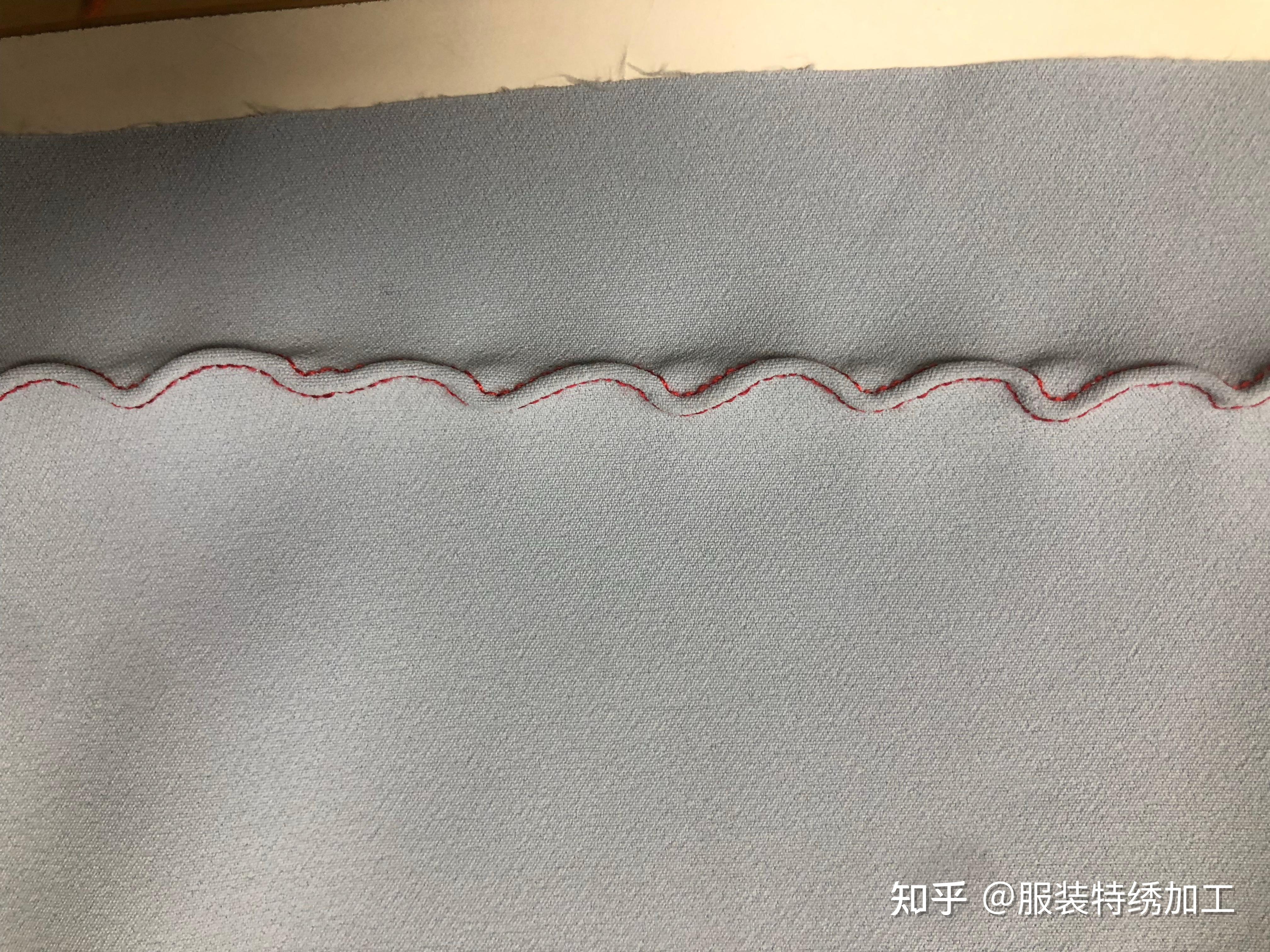 分享一批有特色的波浪形装饰缝纫线迹,花针缝纫工艺 - 知乎