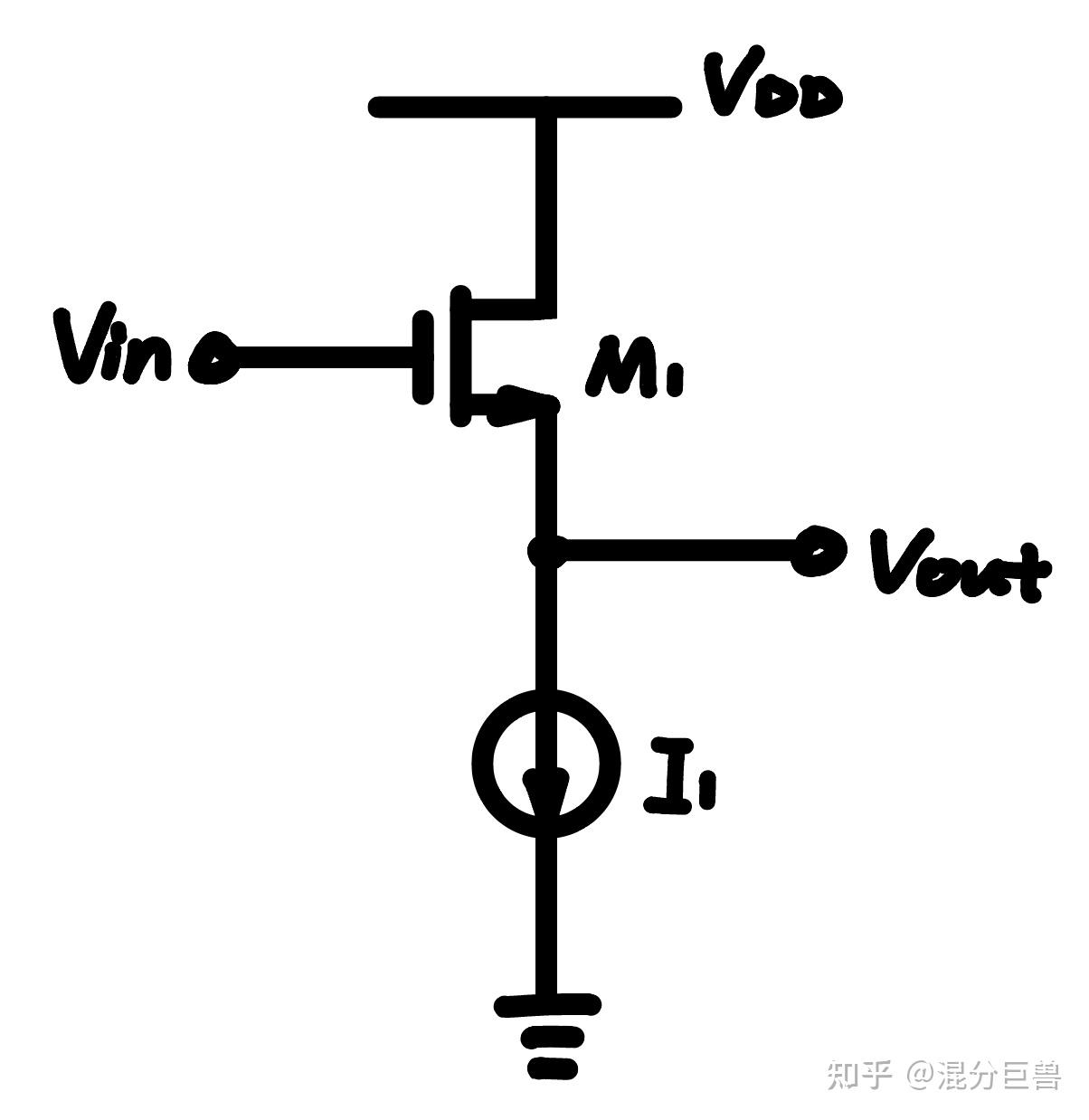 1,理想电流源偏置下的理想源随特性