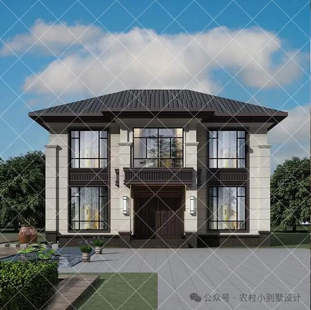 30款带阁楼二层新中式自建房别墅，2025回乡建房首选别墅效果图 - 知乎