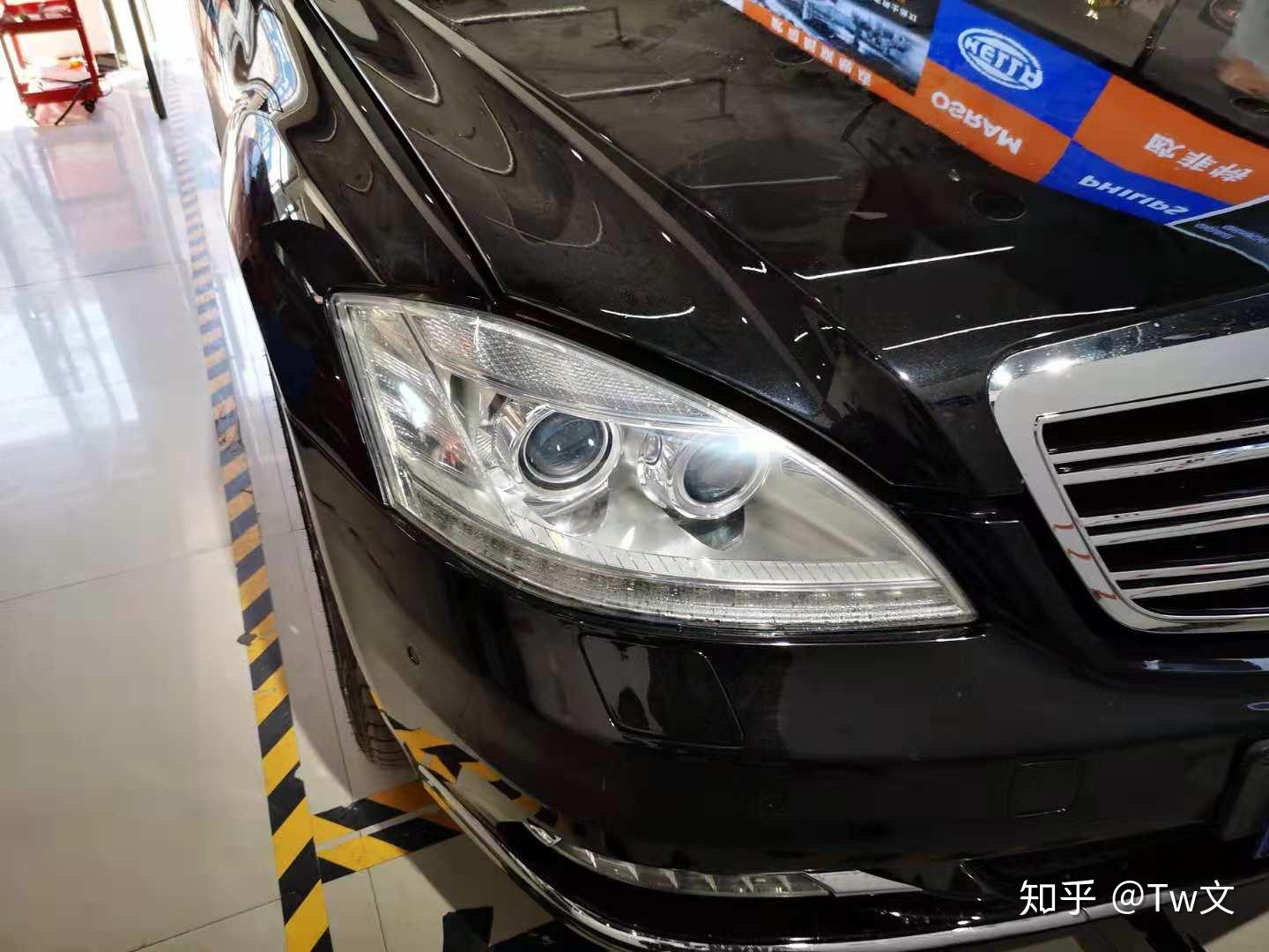 邯郸奔驰s350改汽车大灯坐拥豪车灯光