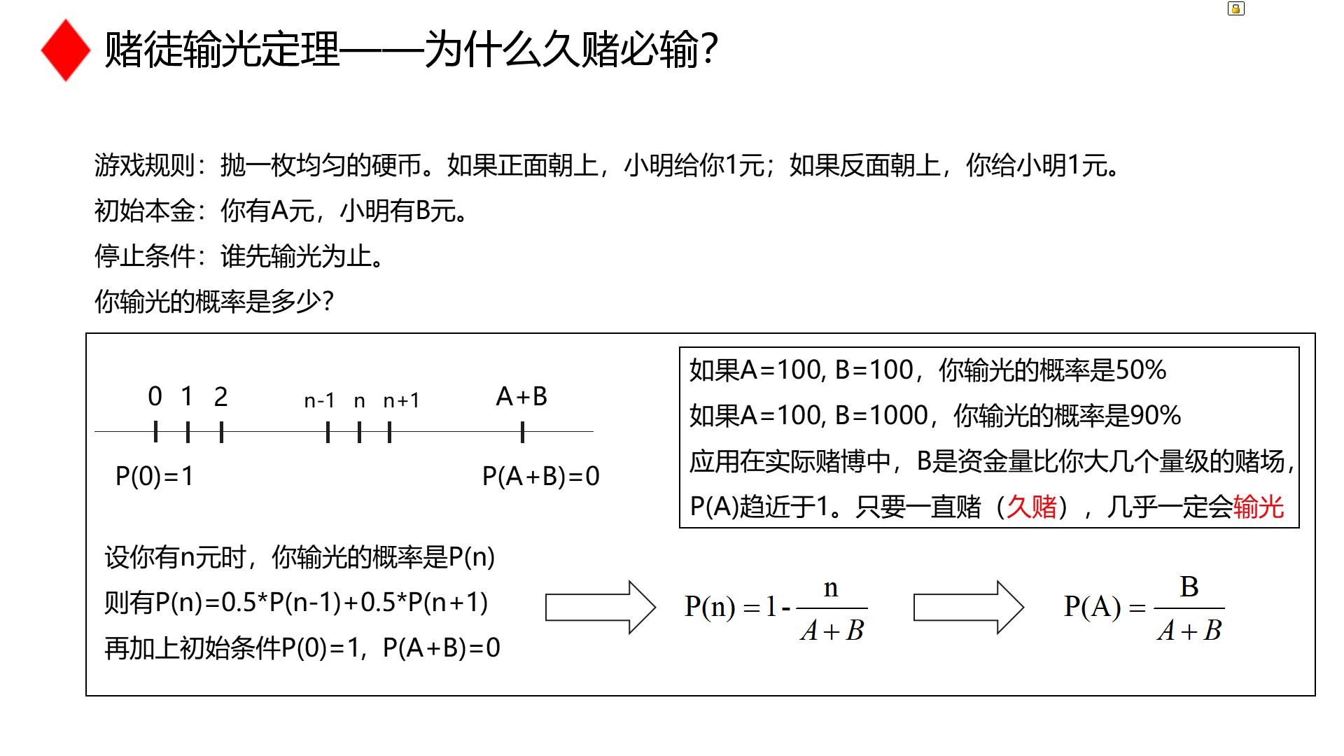 概率论、赌场与赌徒输光定理 - 知乎