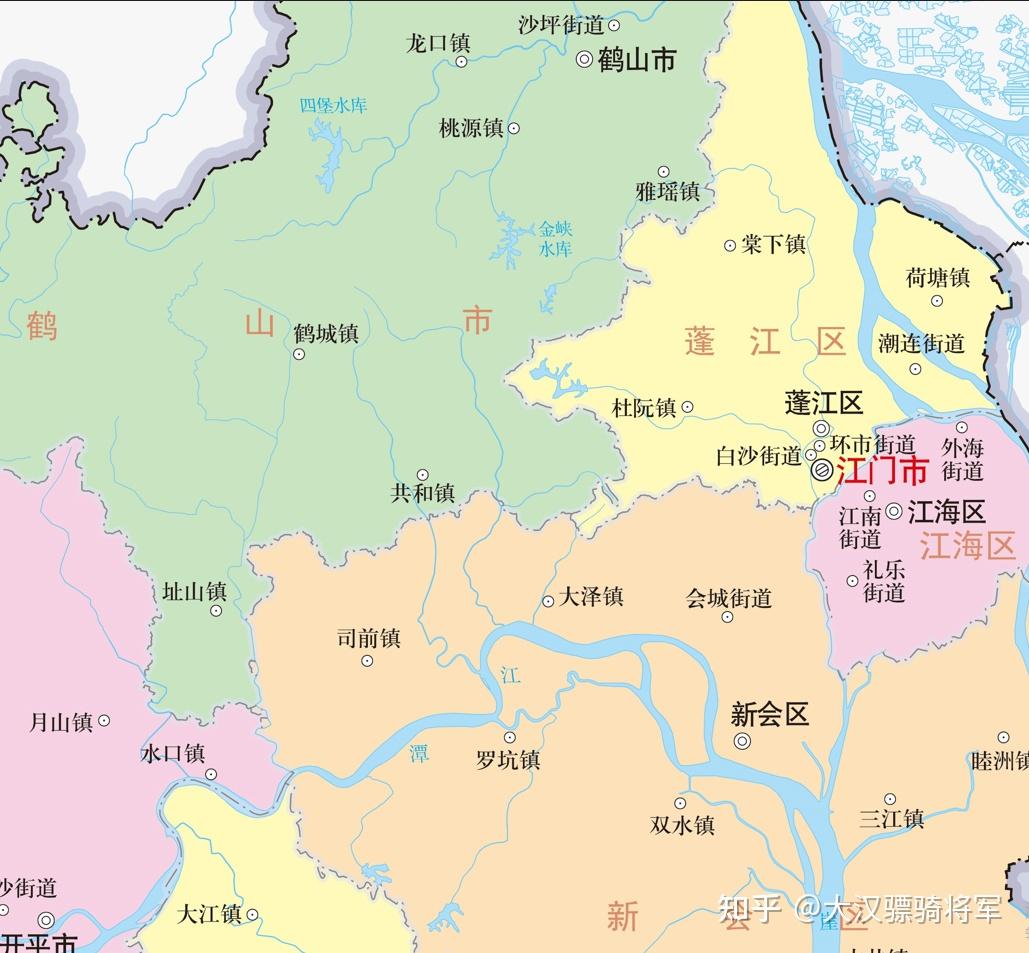 江门市分区地图图片