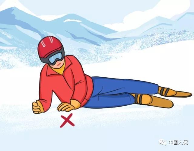 滑雪 摔倒 卡通图片