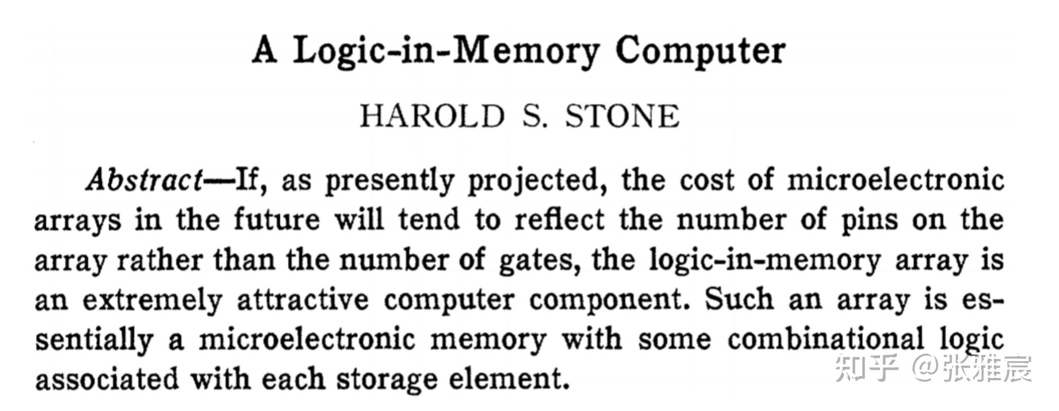 in memory computing 存內計算是學術圈自娛自樂還是真有價值？