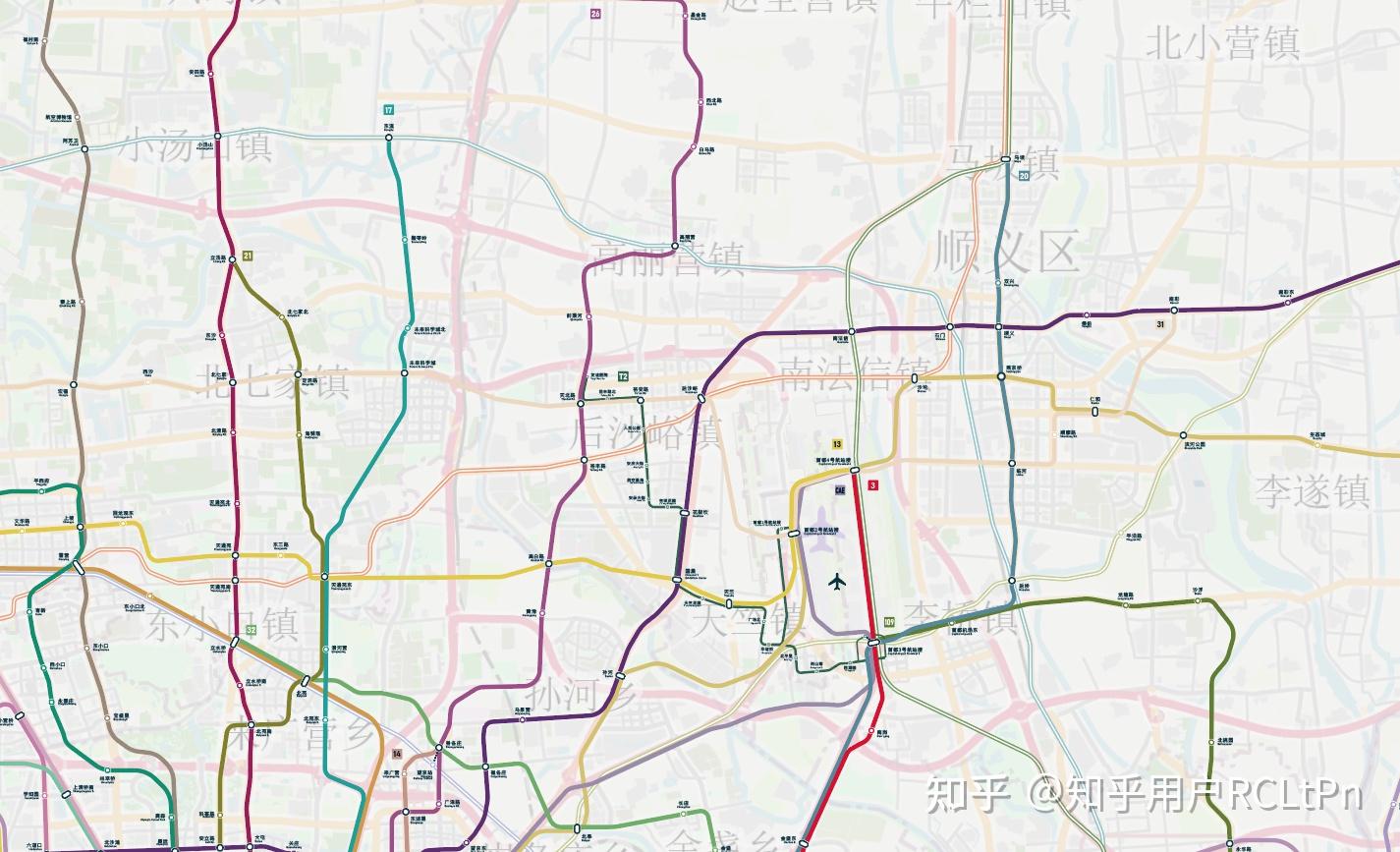 北京轨道交通-重新规划-实际比例线路图V3.0 - 知乎