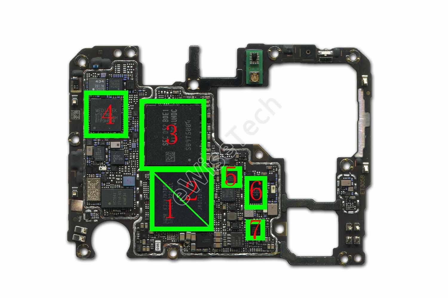 vivox7主板元件分布图图片