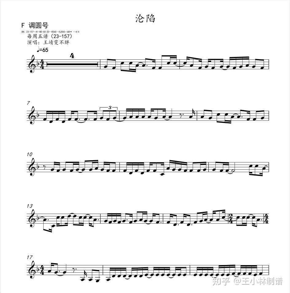 王靖雯《沦陷》小提琴 中提琴 大提琴 单簧管 长笛 萨克斯 小号 圆号