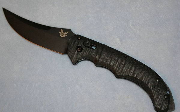美国蝴蝶BENCHMADE 8600BK全刃半自动侧跳 - 知乎