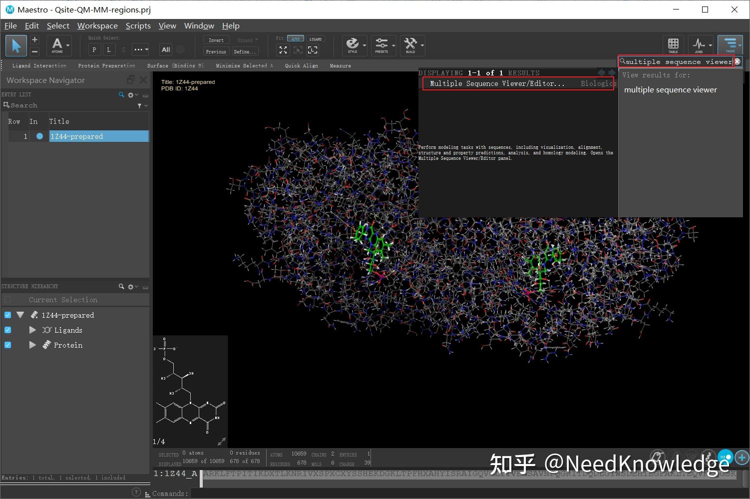 Schrödinger教程 | Defining QM and MM regions in QSite - 知乎