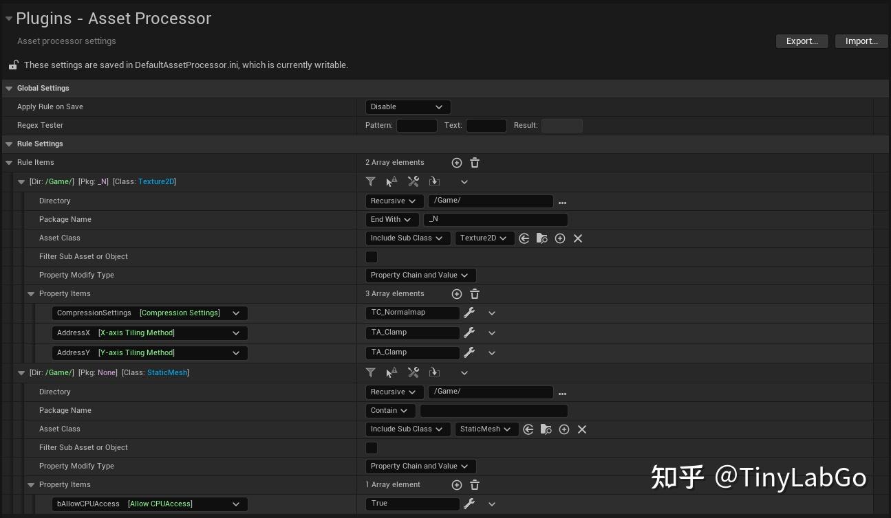 UE 资产自动管理及批量修改工具:Asset Processor - 知乎