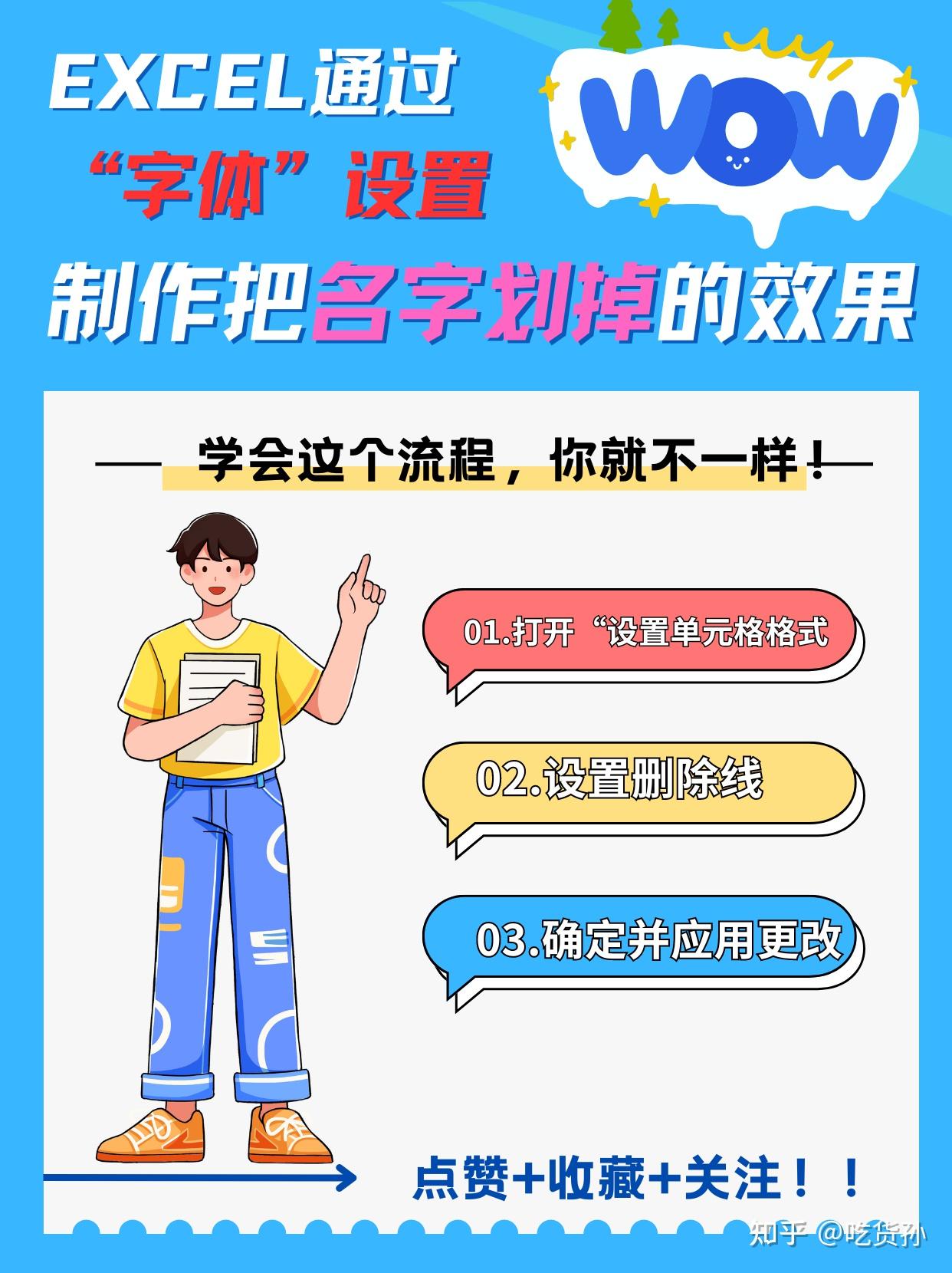 你知道在Excel中可以通过设置“删除线”来实现把名字划掉的效果吗？ - 知乎