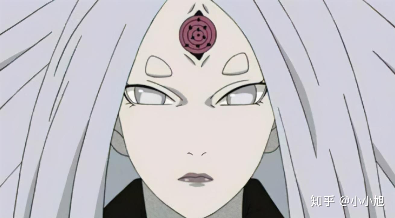 辉夜在吃下神树果实后额头开启的眼睛,同时拥有写轮眼和轮回眼的瞳力