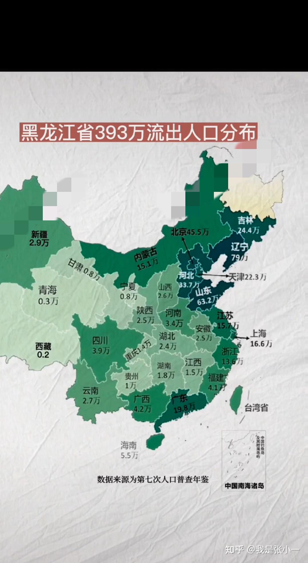 黑龙江省390万外流人口分布 - 知乎