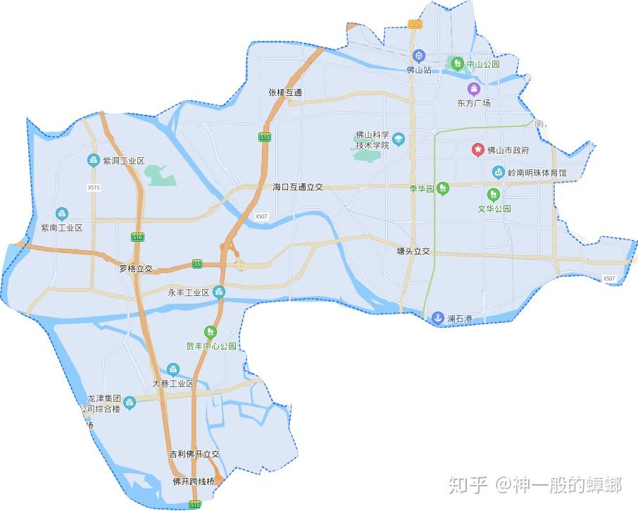 禅城街道区域划分图图片